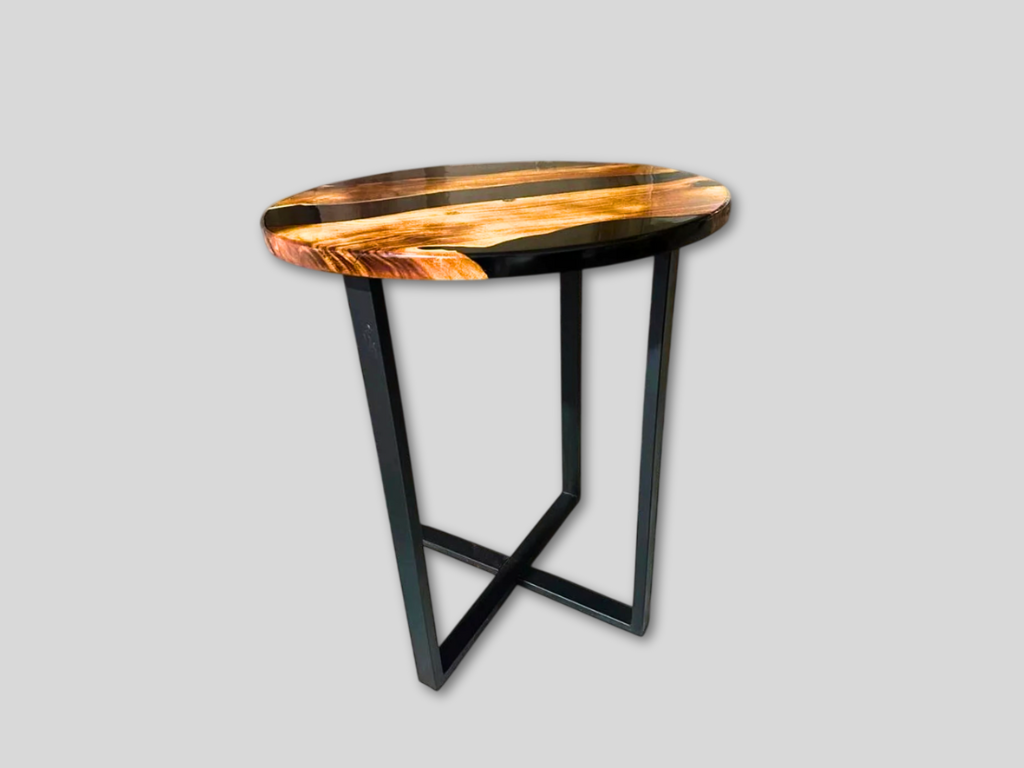 Black River Round Epoxy Coffee Table Elegant Home Decor Centerpiece